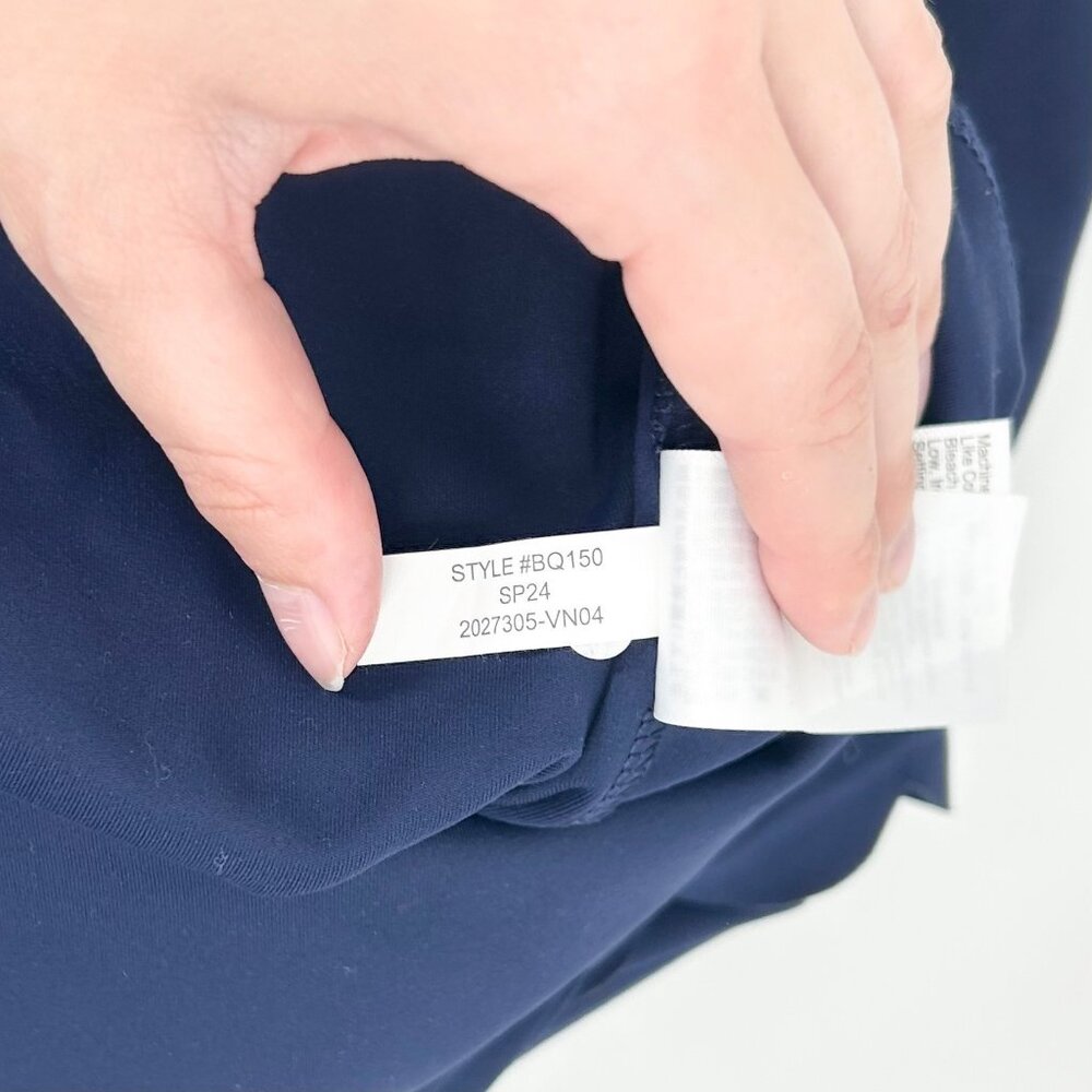 NWT J. Crew Factory Scalloped Active Dress with Built-in Shorts in Antique Navy - Picture 8 of 8